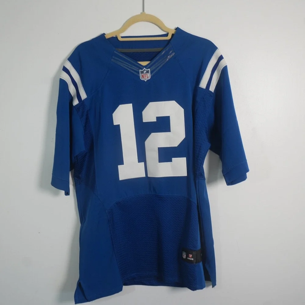 Nike Andrew Luck Indianapolis Colts Jersey Womens 40 Blue NFL‎ On Field 12